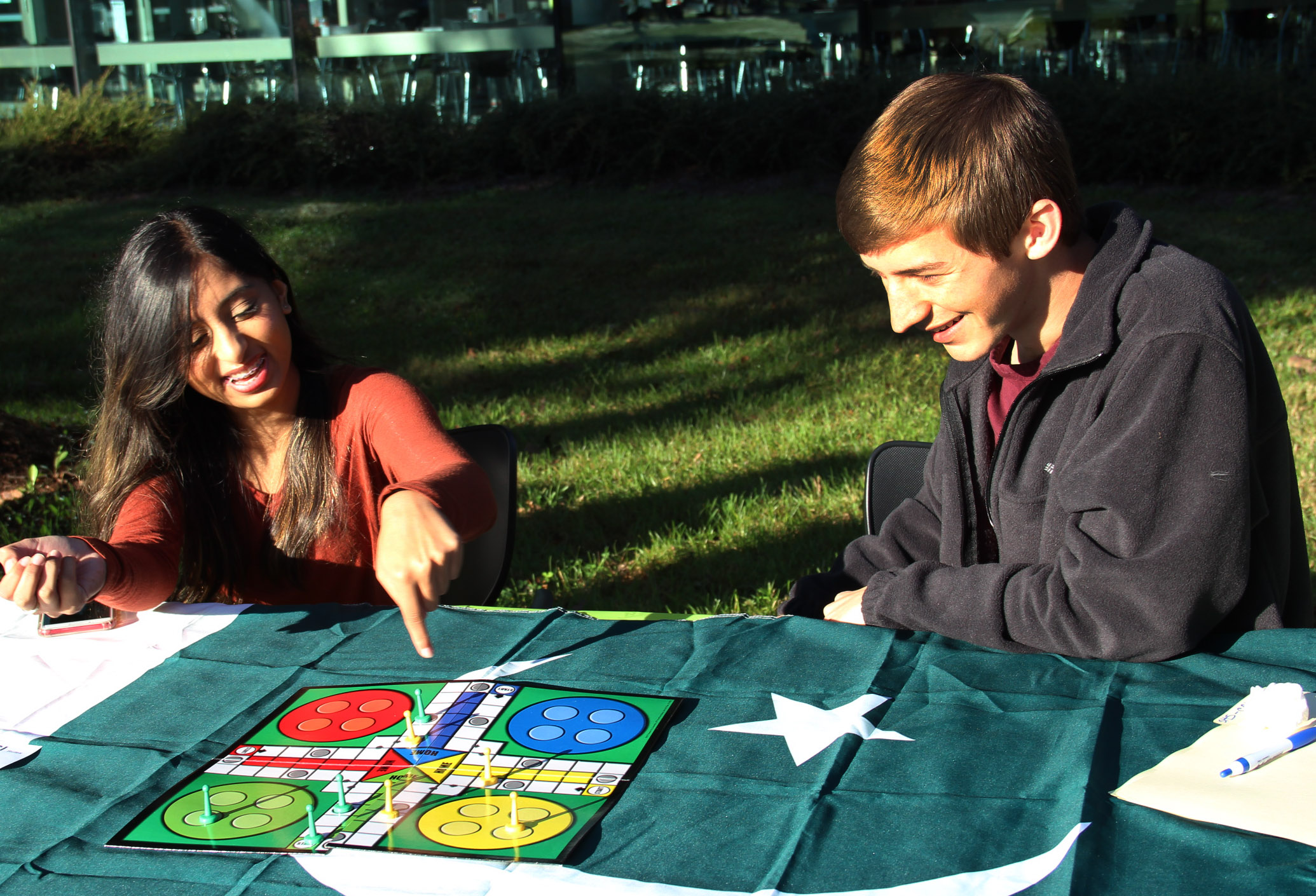 students playing a game outside - inclusion