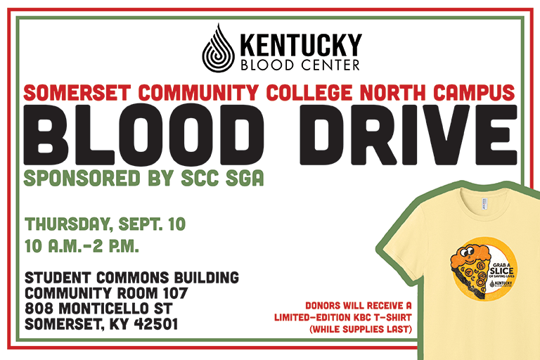 SCC Blood Drive Thursday September 10, 10AM - 2PM